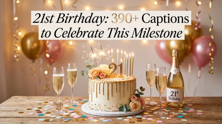 captions for 21st birthday