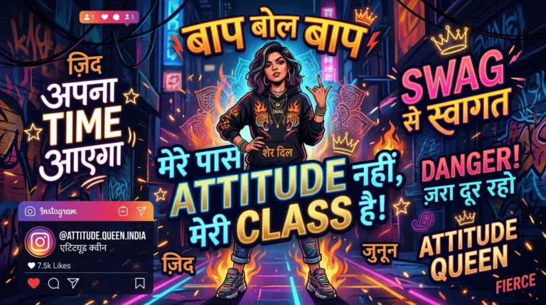attitude captions for instagram in hindi