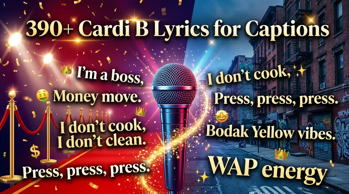 cardi b lyrics for captions