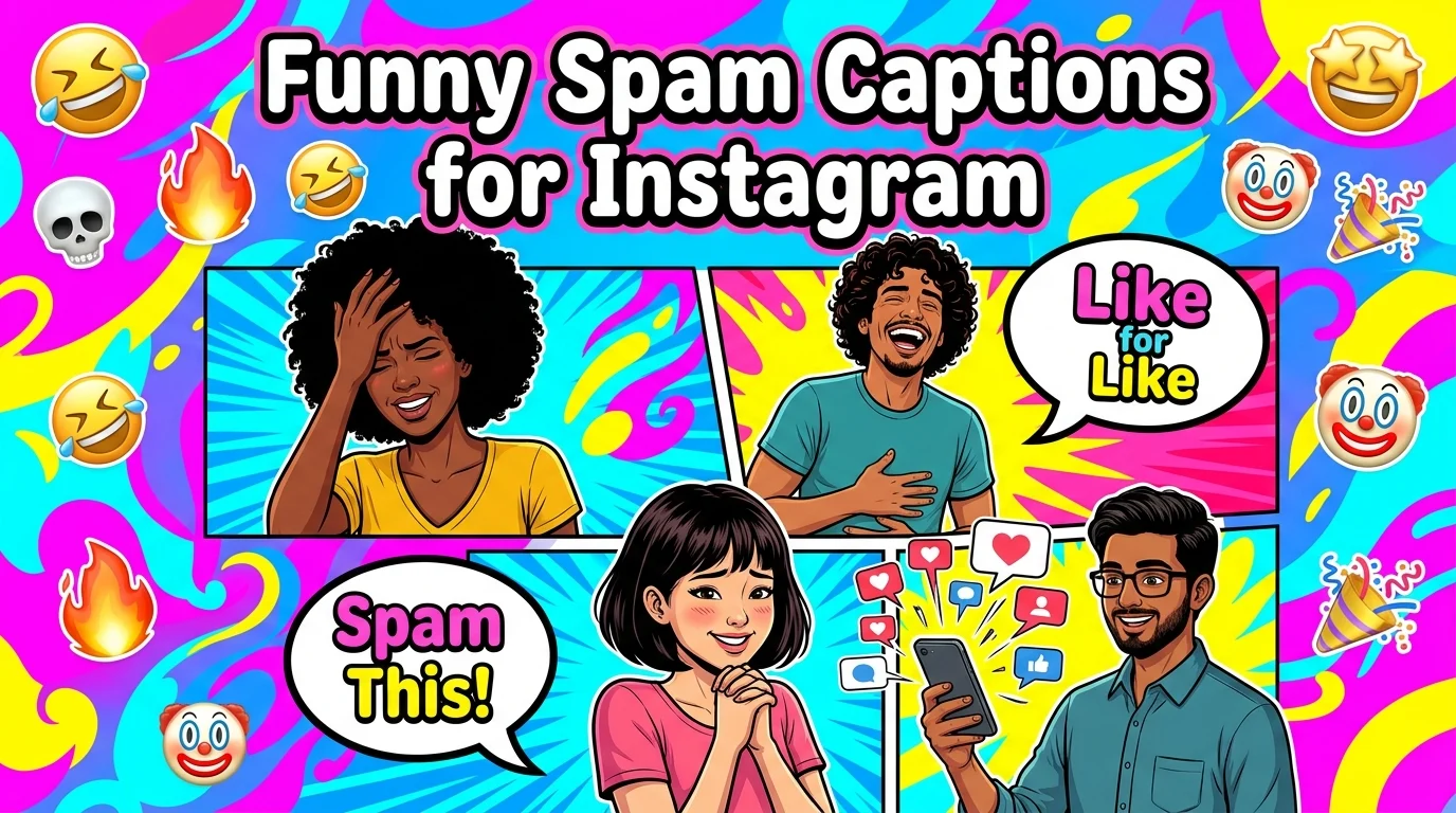 funny spam captions for instagram