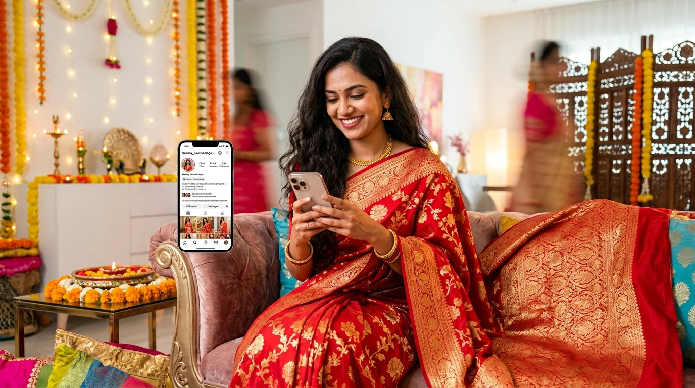 saree captions for instagram in hindi