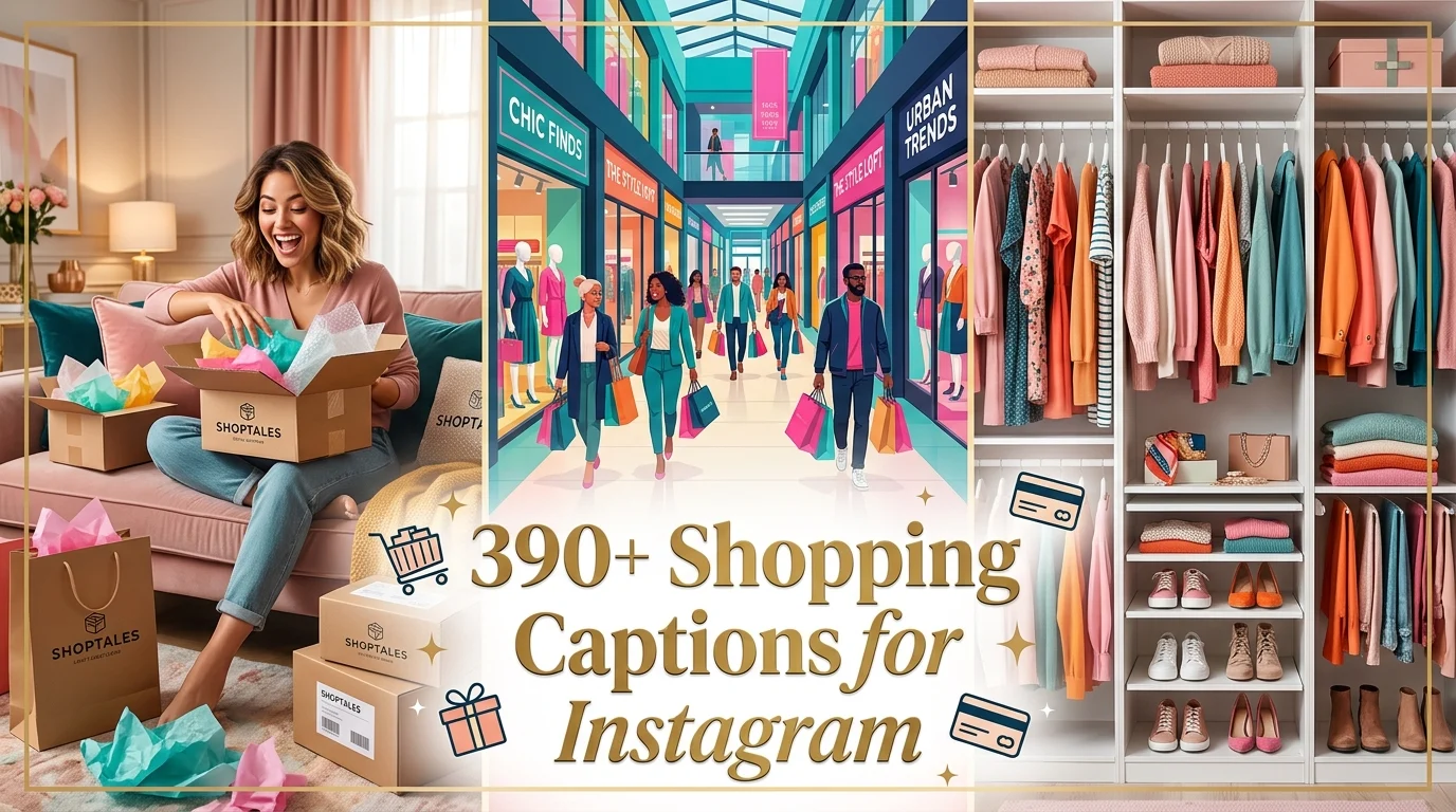 shopping captions for instagram