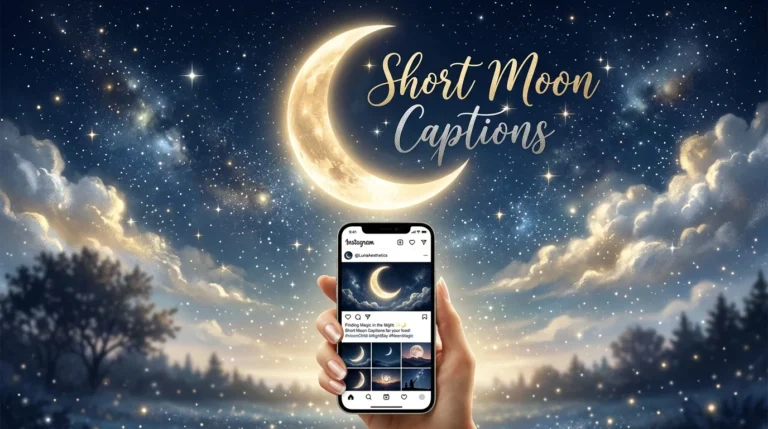 short moon captions for instagram