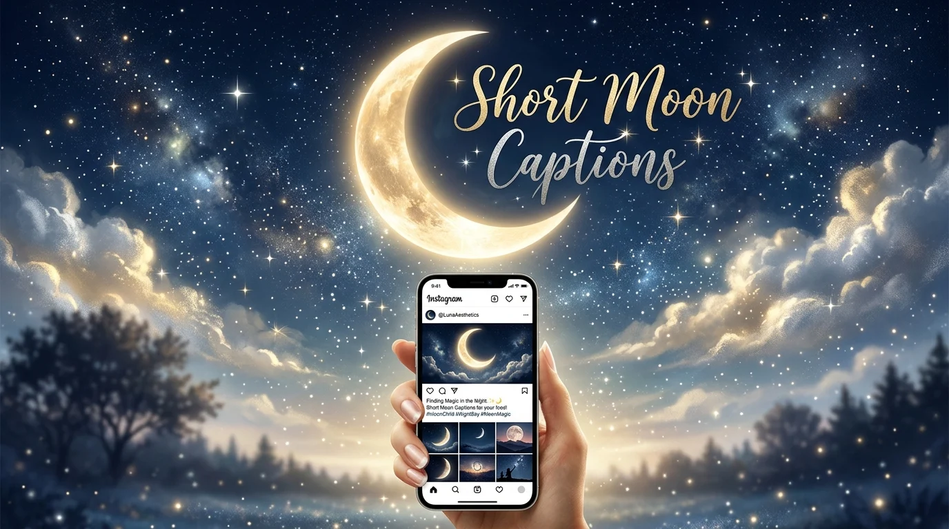 short moon captions for instagram