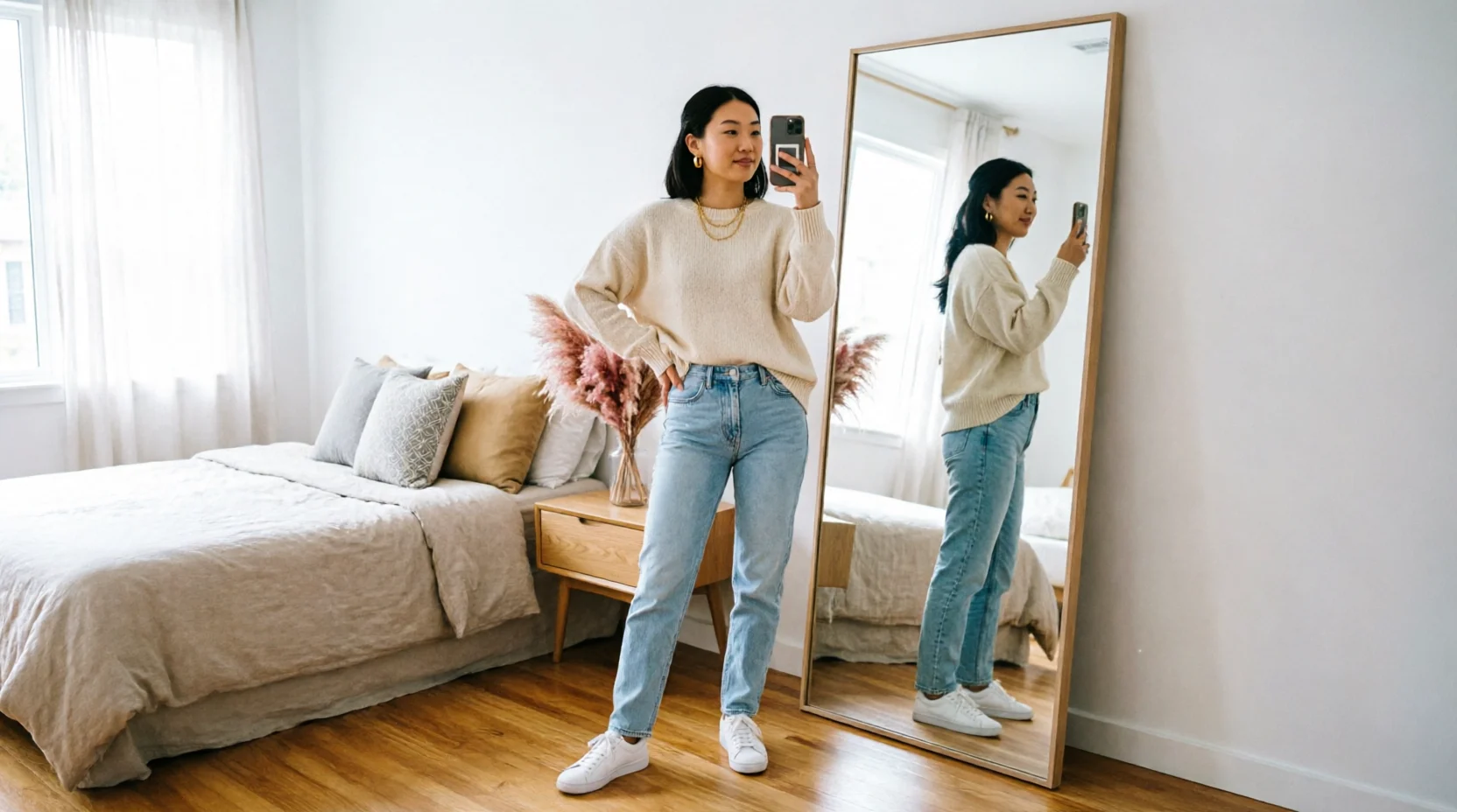caption for mirror selfie