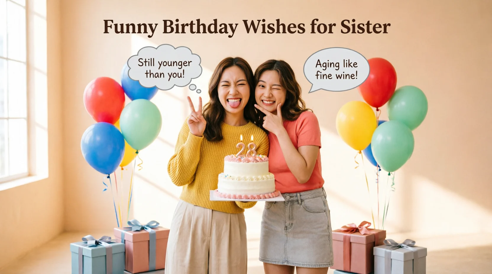 funny birthday wishes for sister