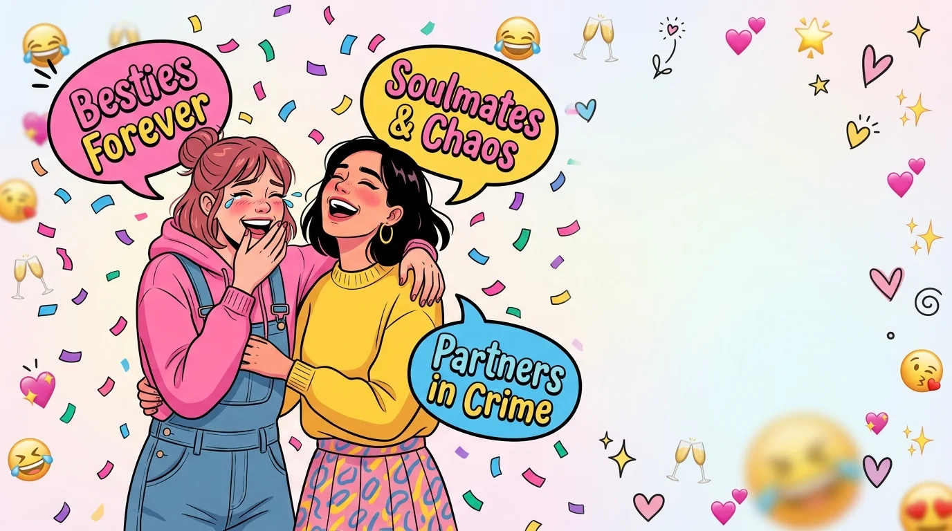 short funny captions for best friend